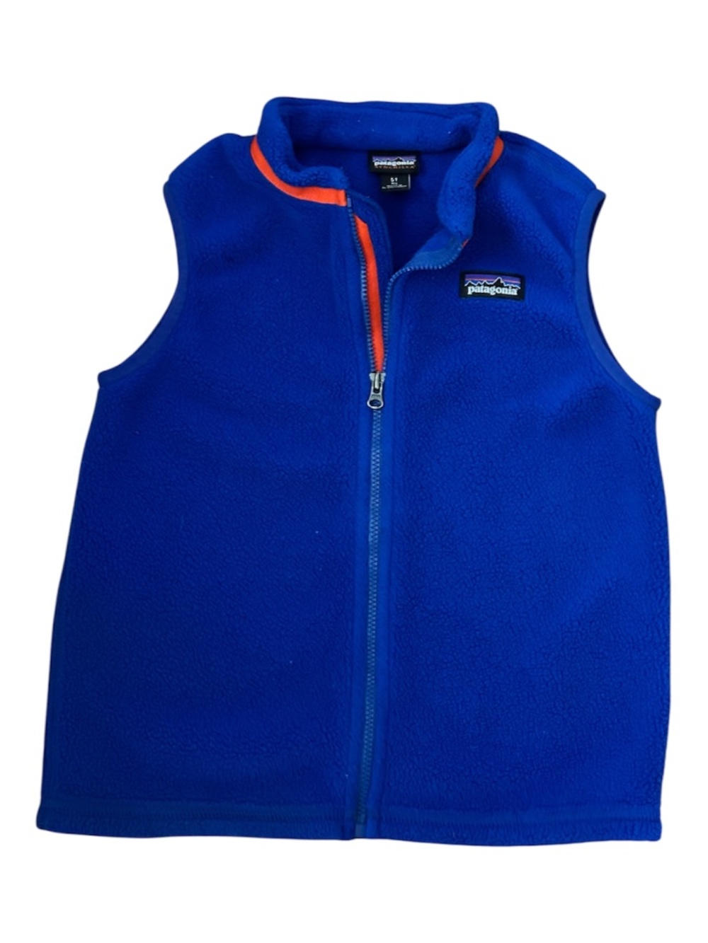 Patagonia Boys Fleece Vest Size 5t Blue
